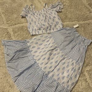 2 piece girls skirt set